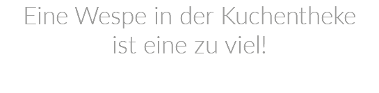 Eine Wespe in der Kuchentheke ist eine zu viel!